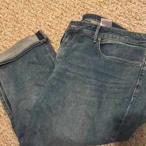 NYDJ Marilyn Crop Cuff Denim Blue Jeans 28W NWT